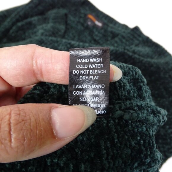 Ambiance Apparel Chenille Knit Sweater Pullover Women Size L Green Long Sleeve - Picture 6 of 9